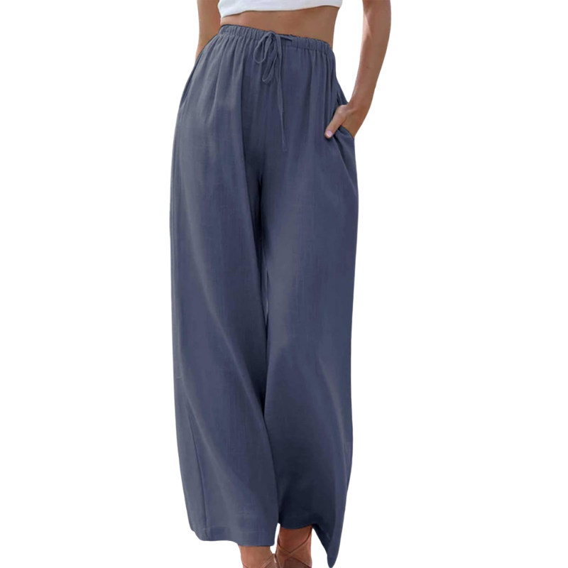 Adeline pantalon élégant en coton et lin
