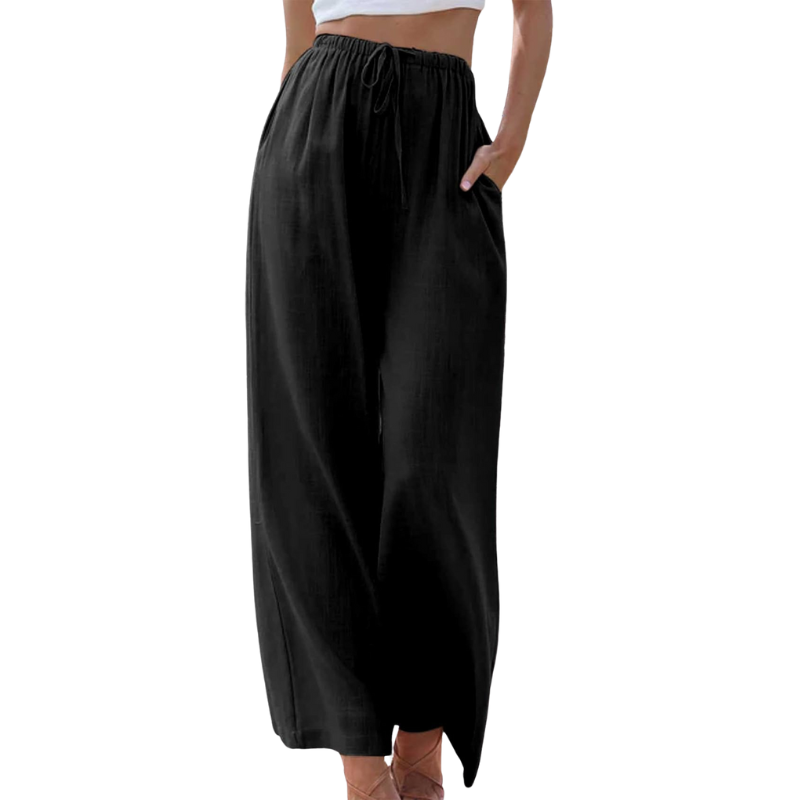 Adeline pantalon élégant en coton et lin