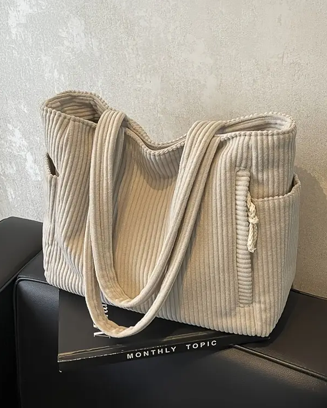 Sigrid Sac cabas en tissu côtelé