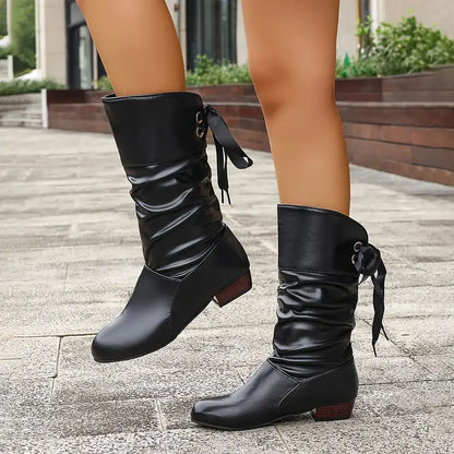 Annelie Bottes mi-mollet à talon bas