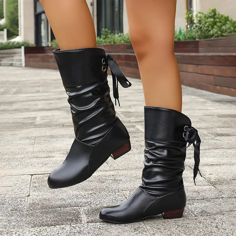 Annelie Bottes mi-mollet à talon bas