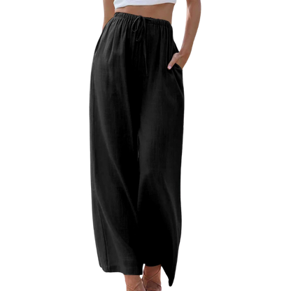 Adeline pantalon élégant en coton et lin