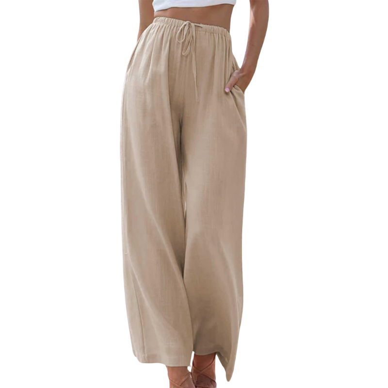 Adeline pantalon élégant en coton et lin