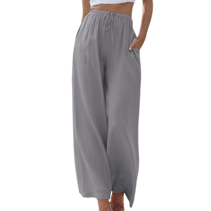 Adeline pantalon élégant en coton et lin