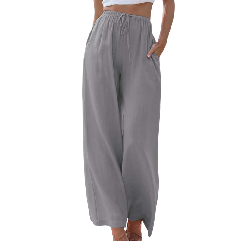 Adeline pantalon élégant en coton et lin