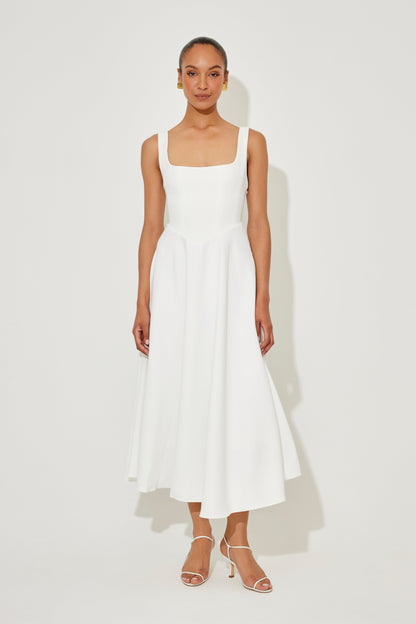 Noe Robe Midi Fluide et Classique