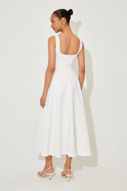 Noe Robe Midi Fluide et Classique