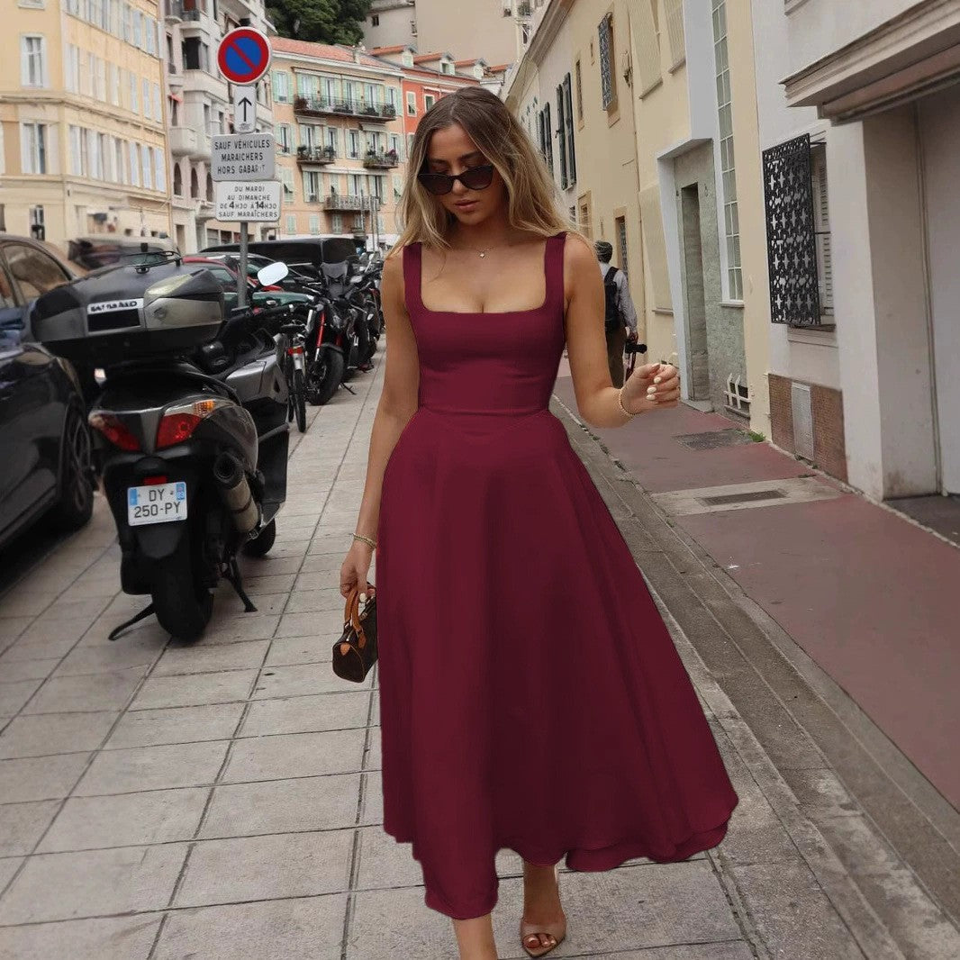 Noe Robe Midi Fluide et Classique