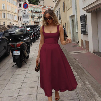 Noe Robe Midi Fluide et Classique