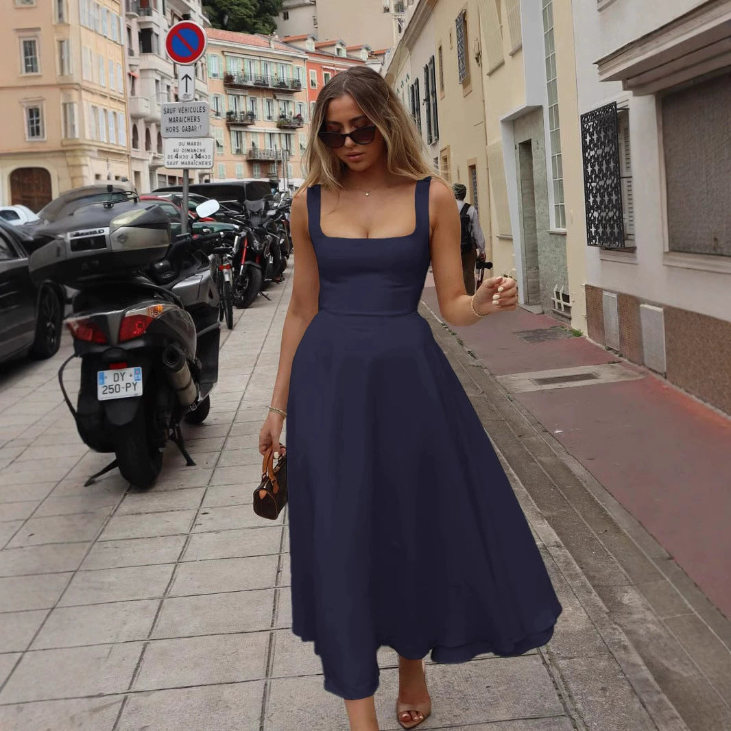 Noe Robe Midi Fluide et Classique