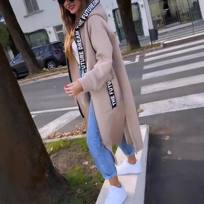 Ilouise Manteau à capuche en polaire