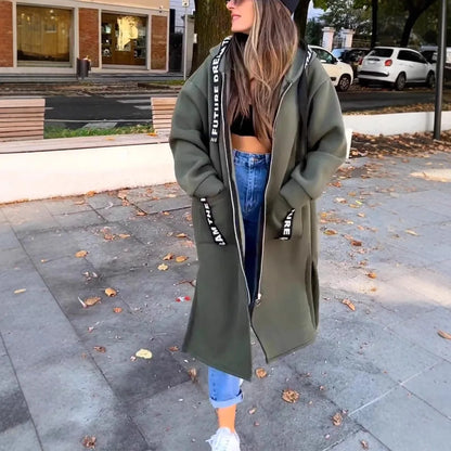 Ilouise Manteau à capuche en polaire