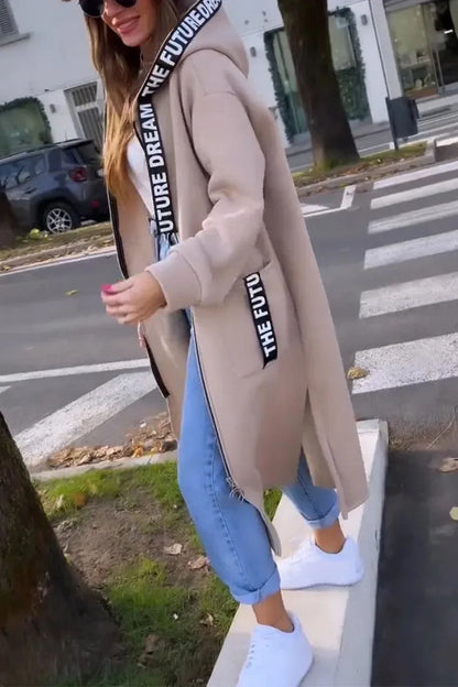 Ilouise Manteau à capuche en polaire