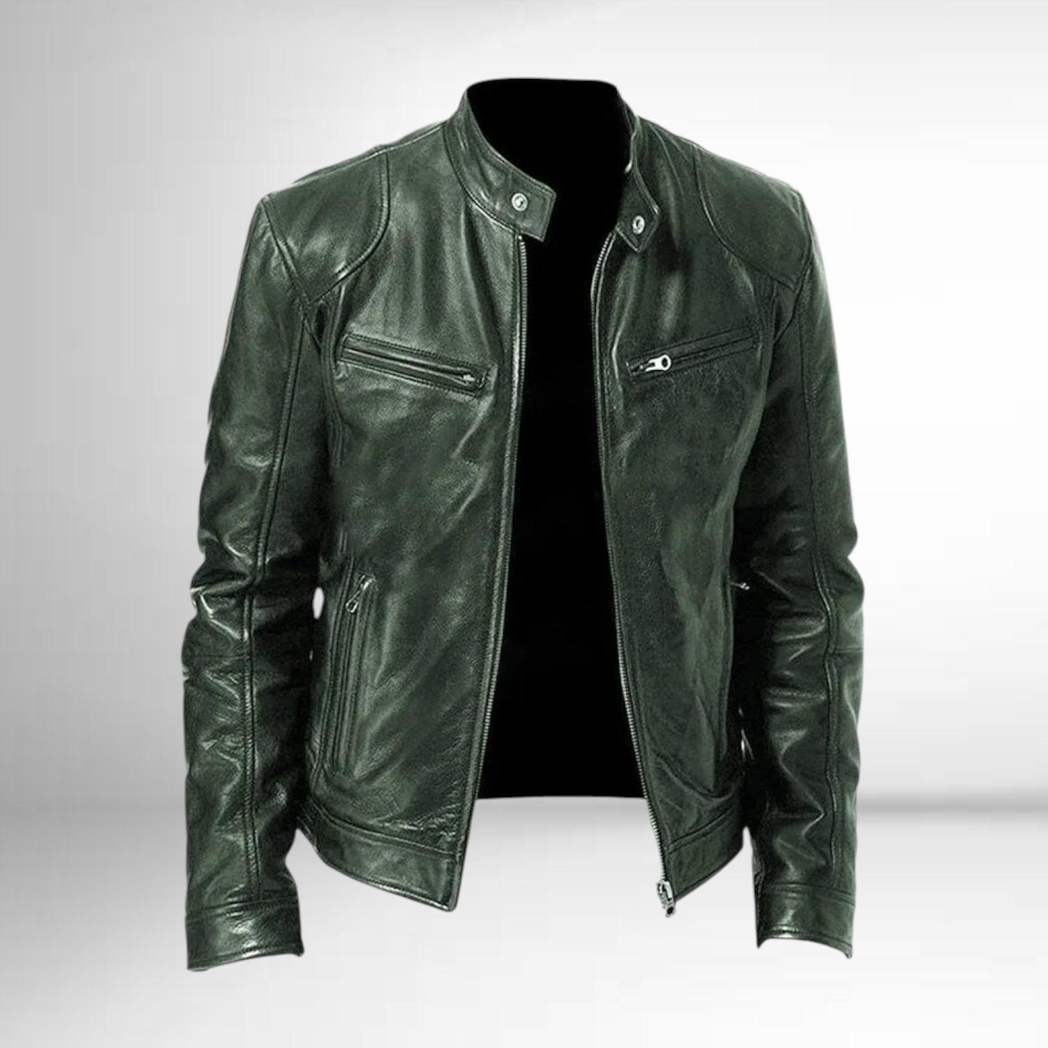 Nikolai Veste en cuir zippée