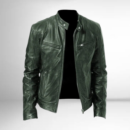 Nikolai Veste en cuir zippée