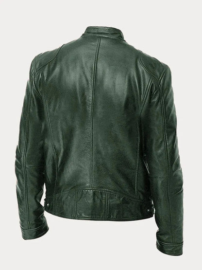 Nikolai Veste en cuir zippée