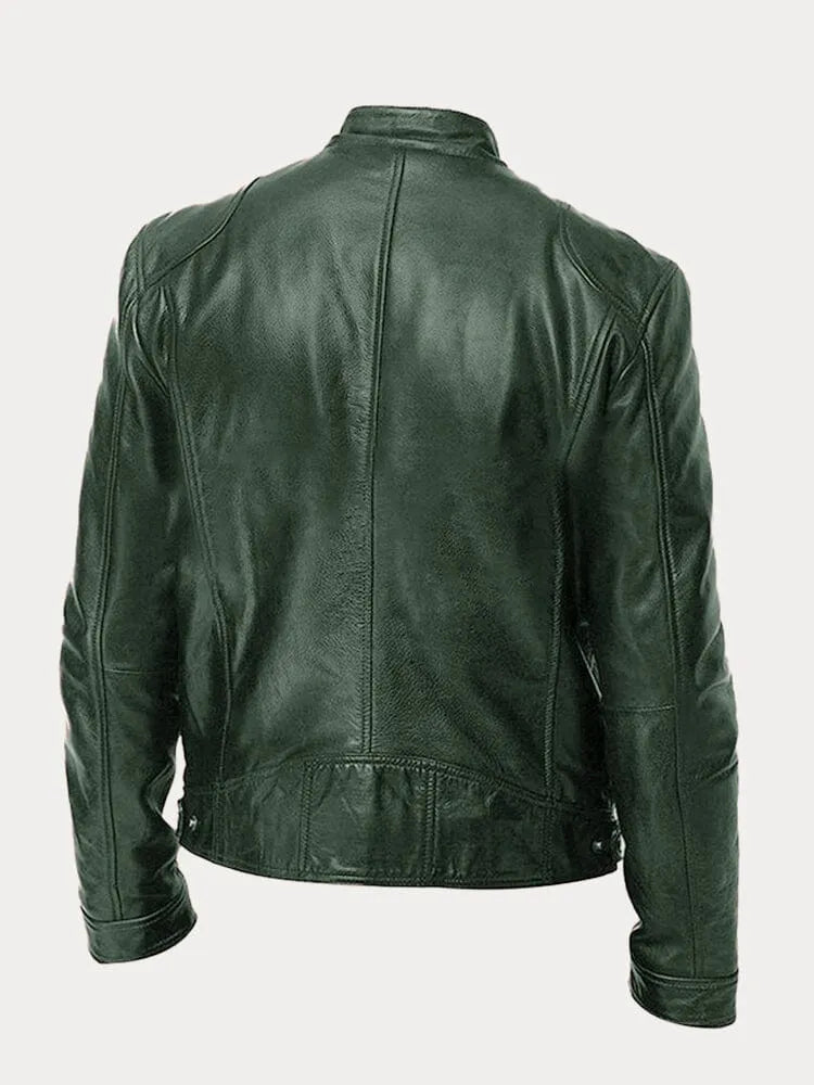 Nikolai Veste en cuir zippée