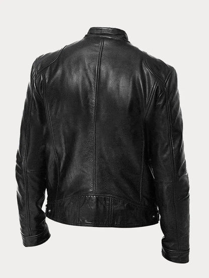 Nikolai Veste en cuir zippée