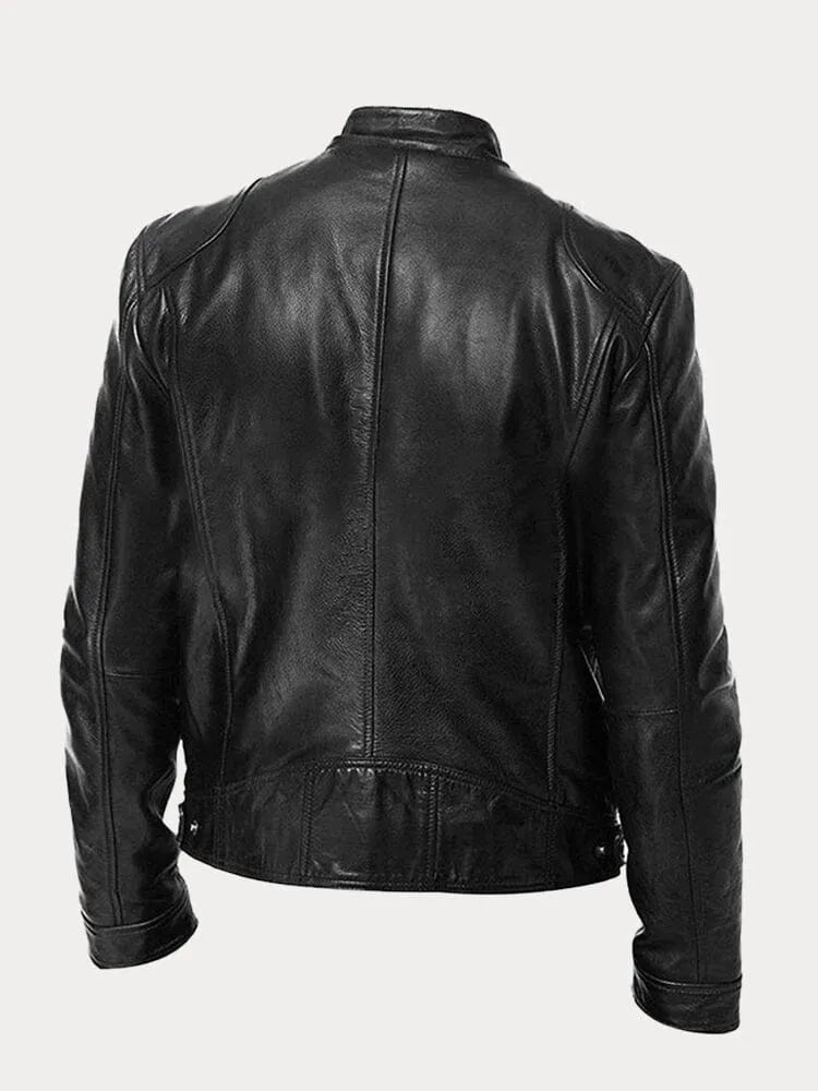 Nikolai Veste en cuir zippée