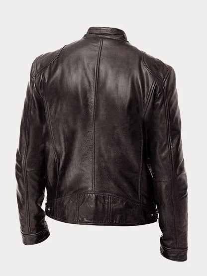 Nikolai Veste en cuir zippée