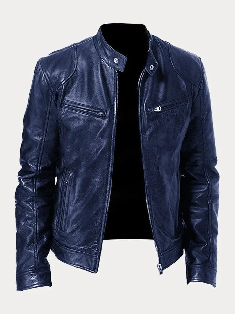 Nikolai Veste en cuir zippée