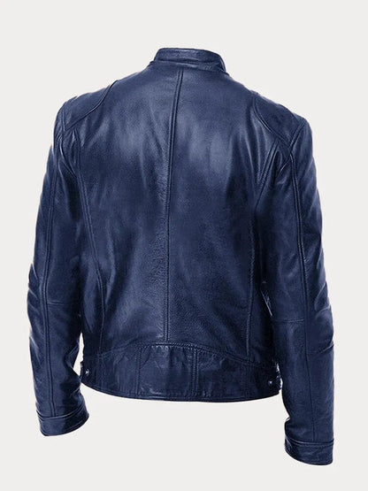 Nikolai Veste en cuir zippée
