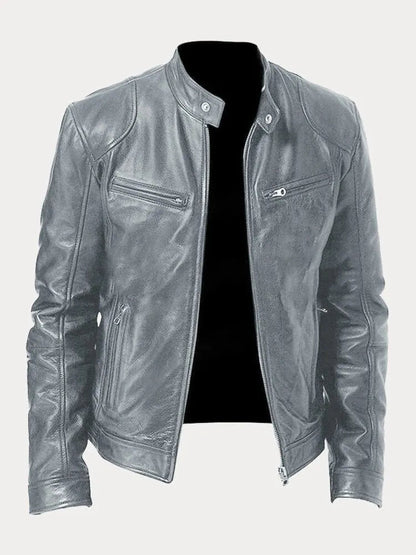 Nikolai Veste en cuir zippée