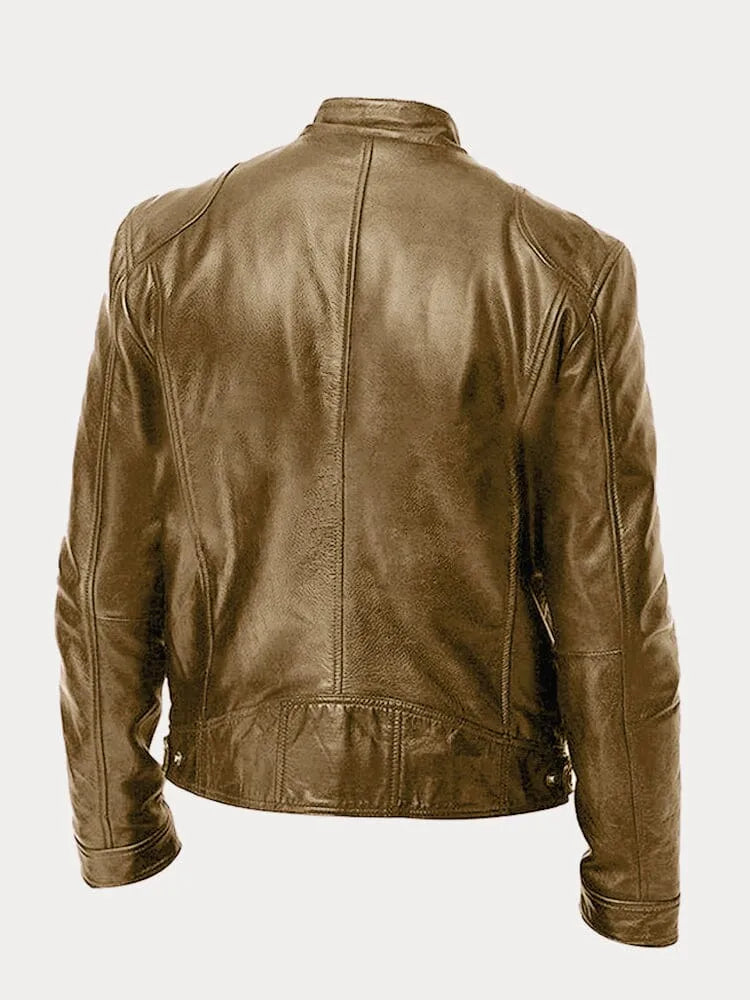 Nikolai Veste en cuir zippée