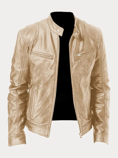 Nikolai Veste en cuir zippée