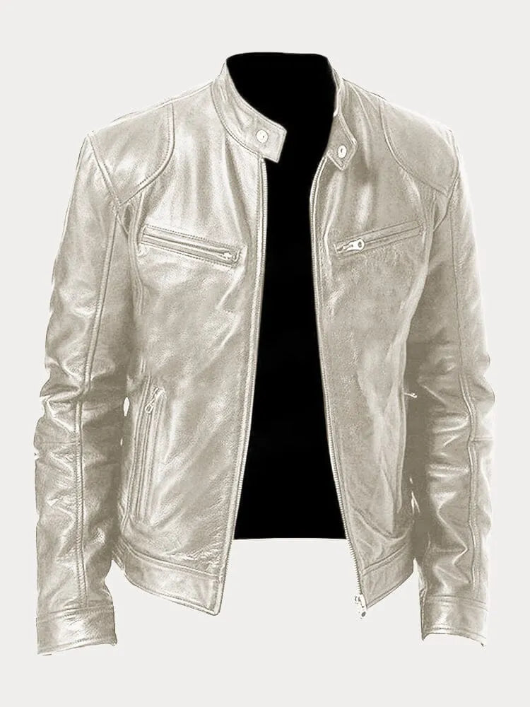 Nikolai Veste en cuir zippée