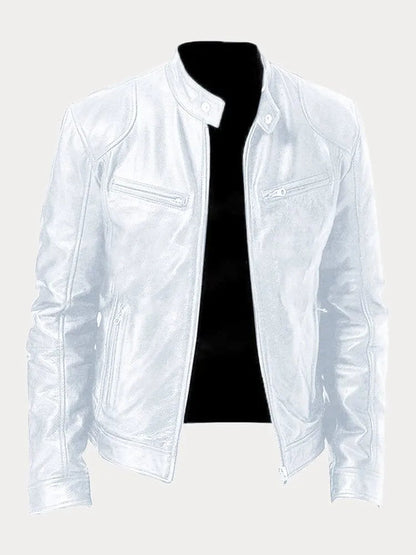 Nikolai Veste en cuir zippée