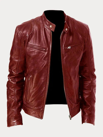 Nikolai Veste en cuir zippée