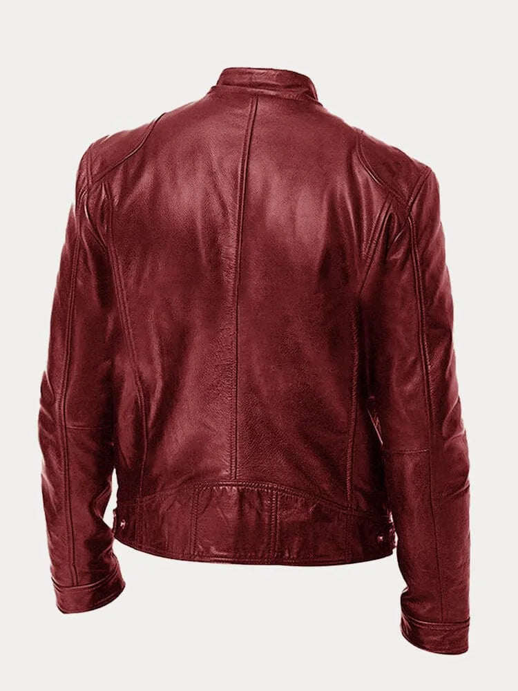 Nikolai Veste en cuir zippée