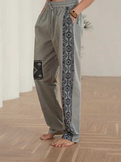 Pantalon ethnique Hendrick à coupe décontractée