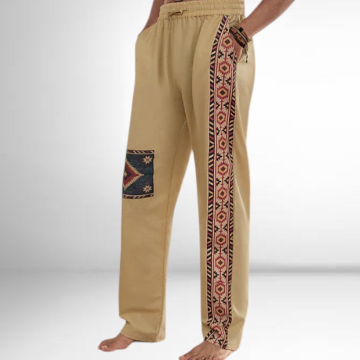 Pantalon ethnique Hendrick à coupe décontractée