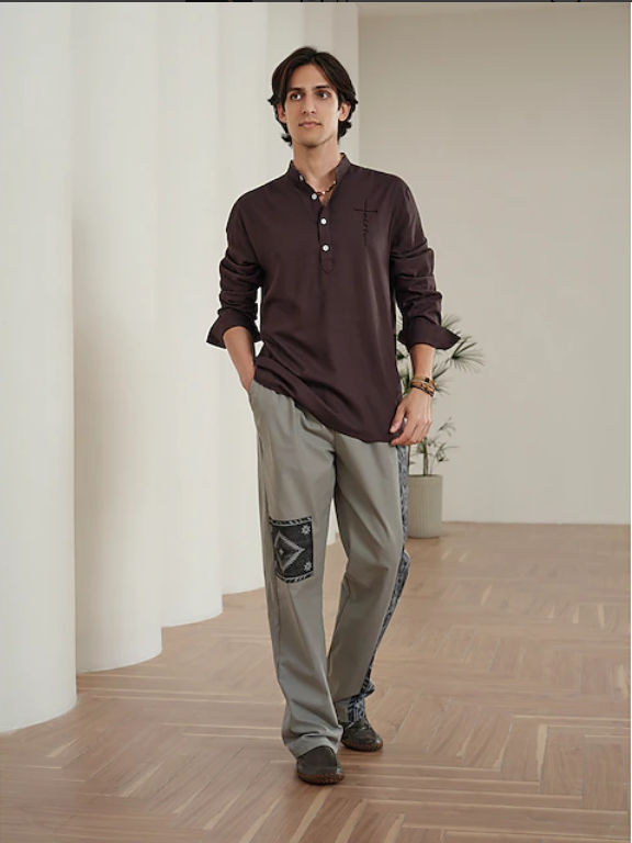 Pantalon ethnique Hendrick à coupe décontractée