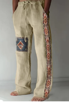 Pantalon ethnique Hendrick à coupe décontractée