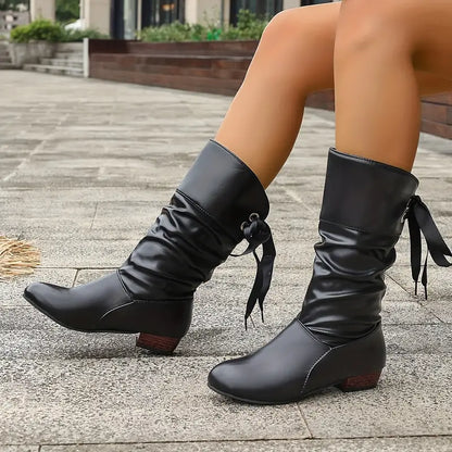 Annelie Bottes mi-mollet à talon bas