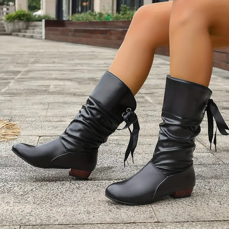 Annelie Bottes mi-mollet à talon bas