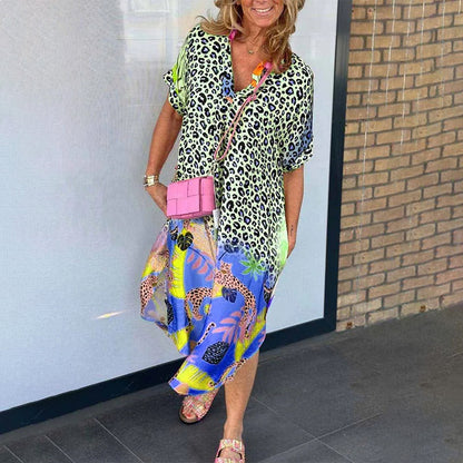 Delilah robe motif léopard