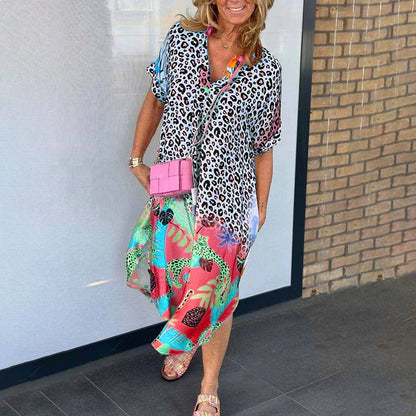 Delilah robe motif léopard